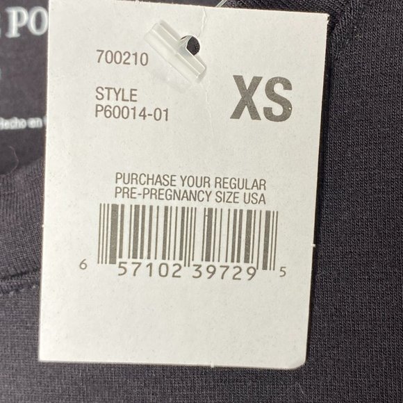 A Pea In The Pod, NWT, women's size XS, black maternity dress with side slits. - Picture 7 of 8